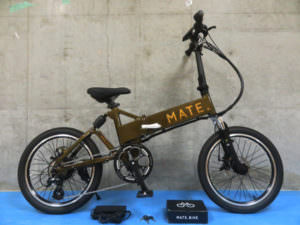 MATE メイト CITY Golden Olive 折りたたみ 電動アシスト自転車 20インチ ミニベロ
