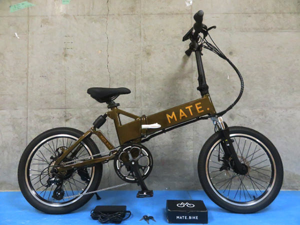 MATE メイト CITY Golden Olive 折りたたみ 電動アシスト自転車 20