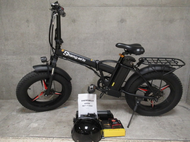 Sheng milo のファットバイク 折り畳み 電動アシスト自転車 MX20 黒 