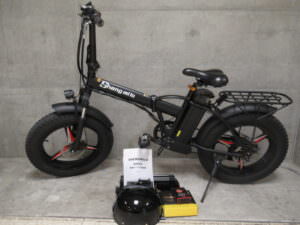 Sheng milo ファットバイク MX20 電動アシスト自転車 折り畳み 黒 ブラック 48V15 ヘルメット 予備バッテリ付