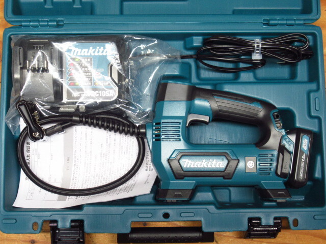 Makita マキタ 充電式 空気入れ MP100D 充電器 バッテリーセット DC10SA BL1015 工具 エアー バイク 自転車 車 空気圧 Thumbnail